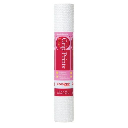 Con-Tact Brand Con-Tact Grip Prints 5 ft. L X 12 in. W White Non-Adhesive Shelf Liner 05F-C6B14-06